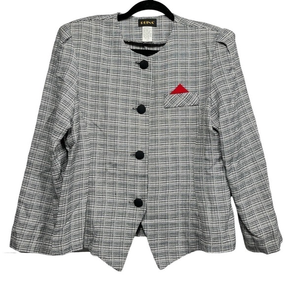 Vintage Reina Blazer Top / Size-12 P - Picture 2 of 5